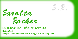 sarolta rocker business card